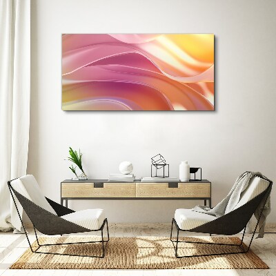 Waves of colors in pastel shades Print on canvas