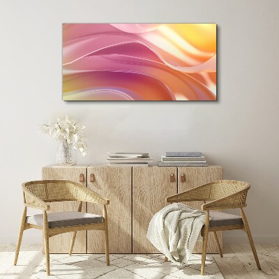 Waves of colors in pastel shades Print on canvas
