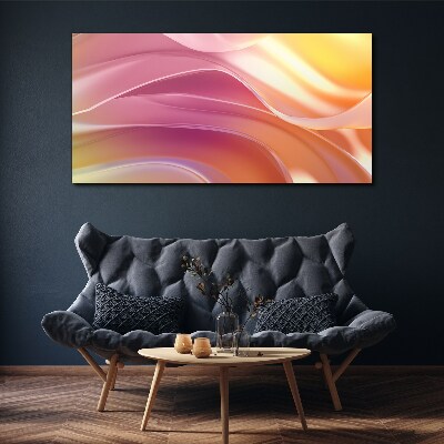 Waves of colors in pastel shades Print on canvas