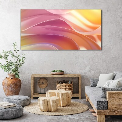 Waves of colors in pastel shades Print on canvas