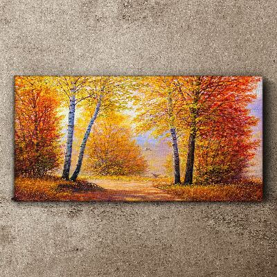 Autumn forest nature Canvas Wall art