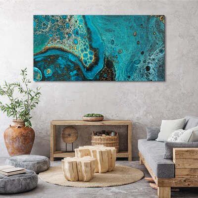 Ocean waves in blue tones Canvas wall art