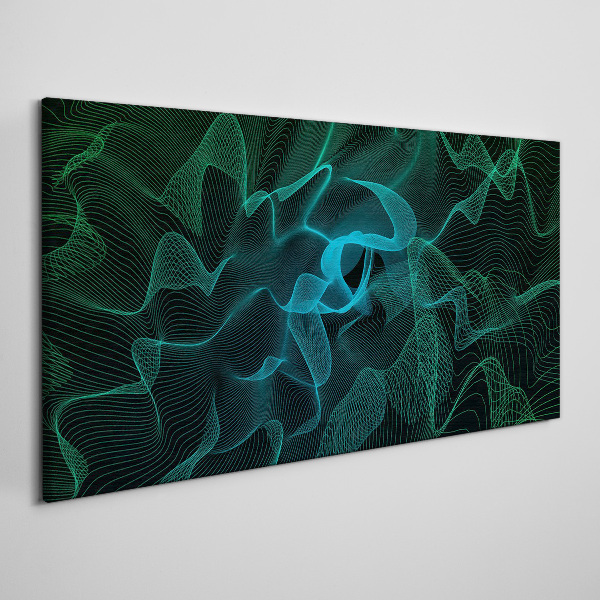 Waves and lines in motion Print on canvas