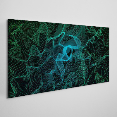 Waves and lines in motion Print on canvas