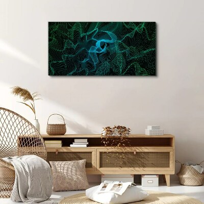 Waves and lines in motion Print on canvas