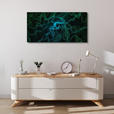 Waves and lines in motion Print on canvas
