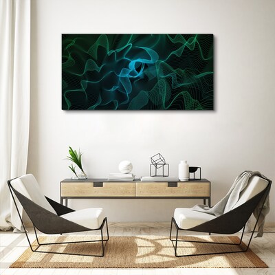Waves and lines in motion Print on canvas