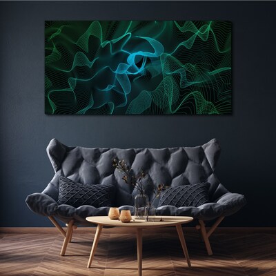 Waves and lines in motion Print on canvas