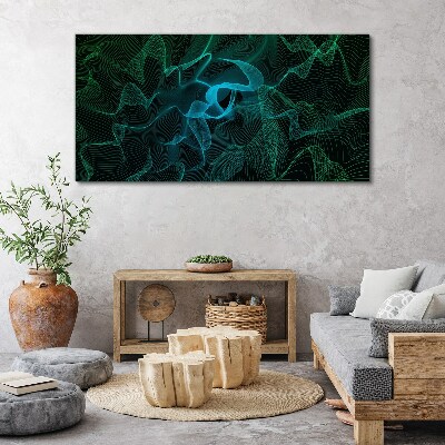 Waves and lines in motion Print on canvas