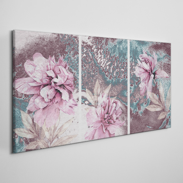 A floral dream in pastel shades Canvas wall art