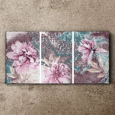 A floral dream in pastel shades Canvas wall art