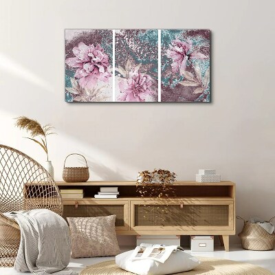 A floral dream in pastel shades Canvas wall art