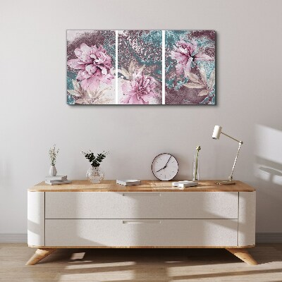 A floral dream in pastel shades Canvas wall art