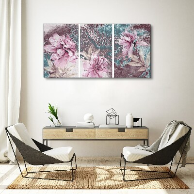 A floral dream in pastel shades Canvas wall art