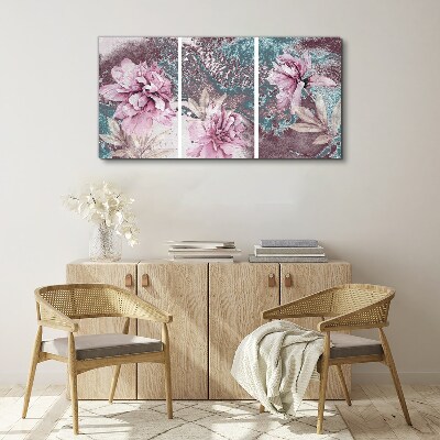 A floral dream in pastel shades Canvas wall art