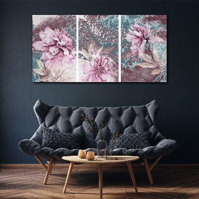 A floral dream in pastel shades Canvas wall art