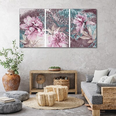 A floral dream in pastel shades Canvas wall art