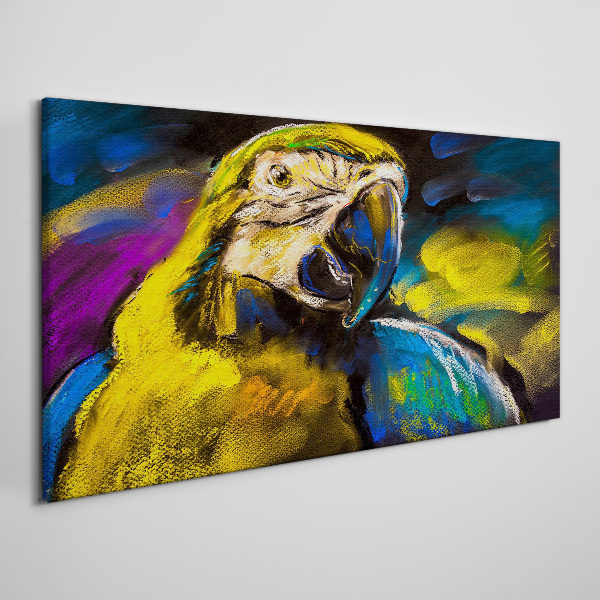 Colorful portrait of a parrot Canvas wall art
