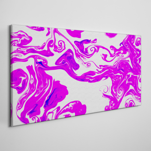 Purple swirls on white background Print on canvas