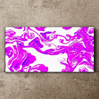 Purple swirls on white background Print on canvas