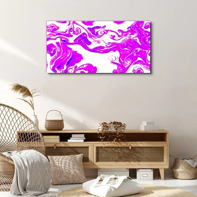 Purple swirls on white background Print on canvas