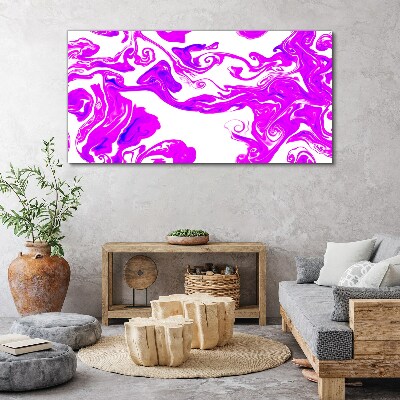 Purple swirls on white background Print on canvas