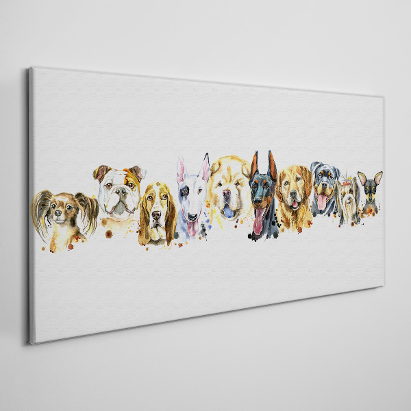 Dog friendships Canvas wall art