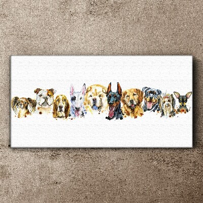 Dog friendships Canvas wall art