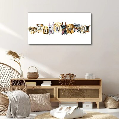 Dog friendships Canvas wall art