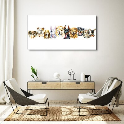 Dog friendships Canvas wall art