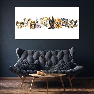 Dog friendships Canvas wall art
