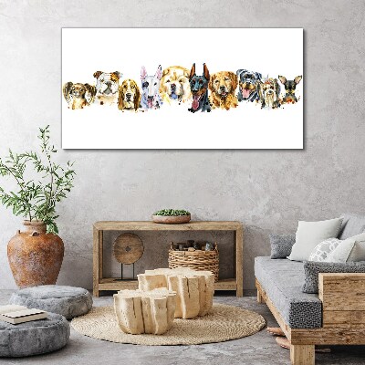 Dog friendships Canvas wall art