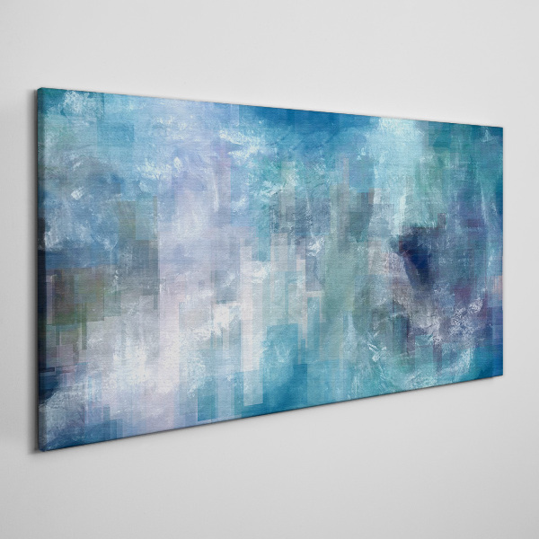 Abstract play of colors in blue tones Print on canvas