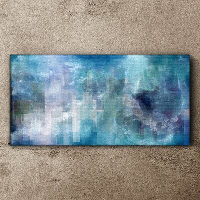 Abstract play of colors in blue tones Print on canvas