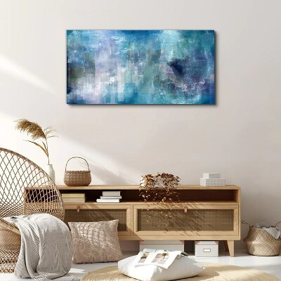 Abstract play of colors in blue tones Print on canvas