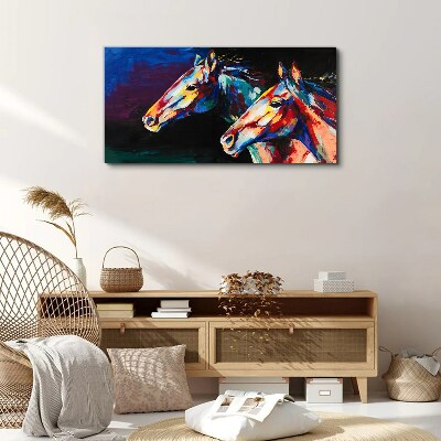 Animals horses Canvas Wall art