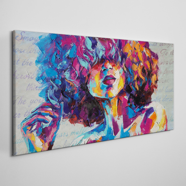 Colorful Portrait Expression Print on canvas