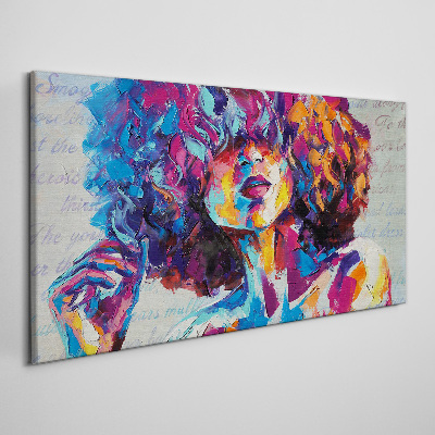 Colorful Portrait Expression Print on canvas