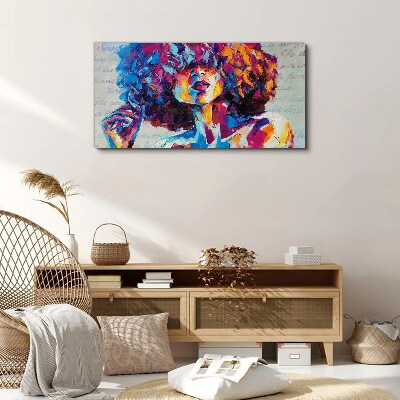 Colorful Portrait Expression Print on canvas