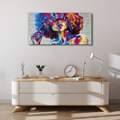 Colorful Portrait Expression Print on canvas