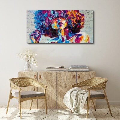 Colorful Portrait Expression Print on canvas