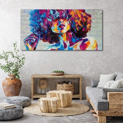 Colorful Portrait Expression Print on canvas