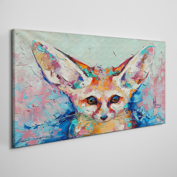 Color portrait of a fennec fox Print on canvas