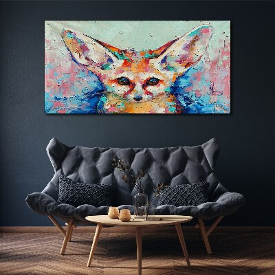 Color portrait of a fennec fox Print on canvas