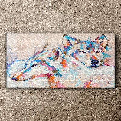 Hardened animals wolves Canvas Wall art