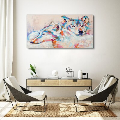 Hardened animals wolves Canvas Wall art