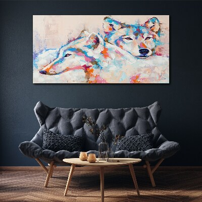 Hardened animals wolves Canvas Wall art