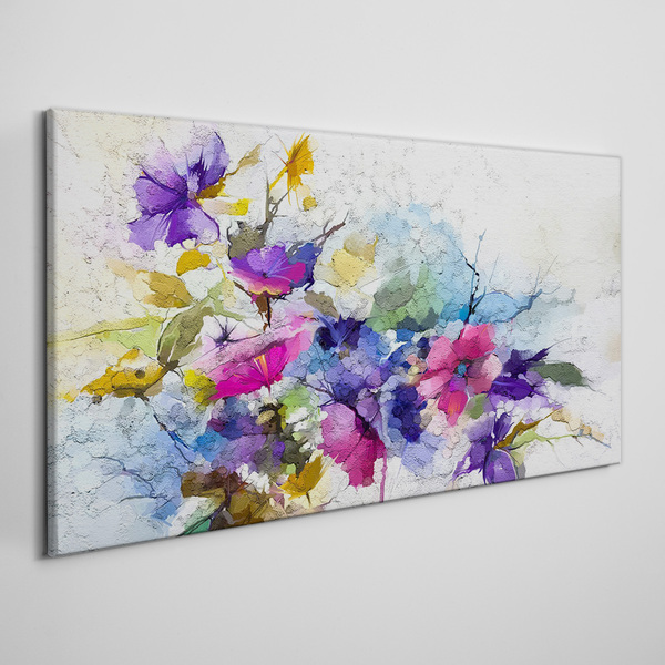 Floral explosion of colors Print on canvas
