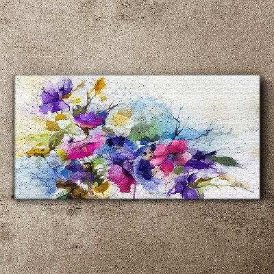 Floral explosion of colors Print on canvas