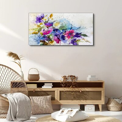 Floral explosion of colors Print on canvas